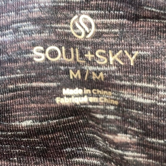 Soul + Sky NWT Cold Weather Sculpting Leggings Coffee Space Dye Women’s Size Med - Picture 8 of 10